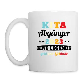 Kita Abgänger 2023 Schule Kind Schule - Tasse - Weiß - Links