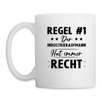 Industriekaufmann Funny Geschenke hat immer Recht - Tasse - Weiß - Links