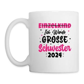 Ich Werde Eine Große Schwester 2024 - Tasse - Weiß - Links