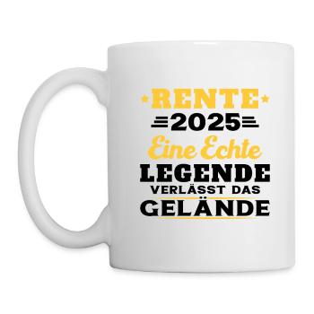 Humor Geschenk Rentner 2025, Rentner Im Jahr 2025 - Tasse - Weiß - Links