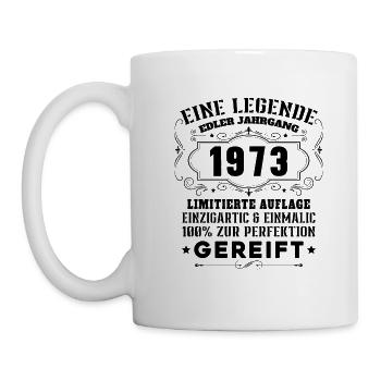 Vinatge 1973 Geburtstagsgeschenk - Tasse - Weiß - Links
