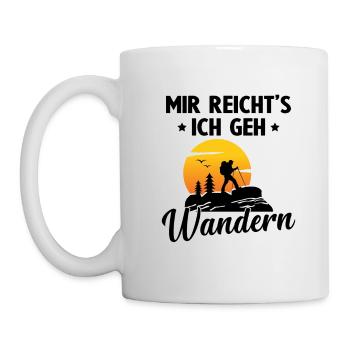 Mir reicht's ich geh wandern Wander Shirt Fun - Tasse - Weiß - Links
