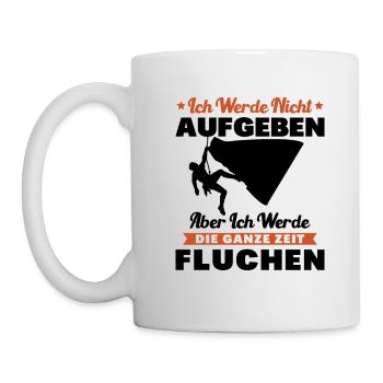 Klettern Ich werde nicht aufgeben fluchen Bouldern - Tasse - Weiß - Links