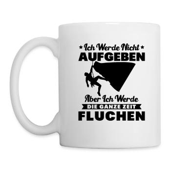 Klettern Ich werde nicht aufgeben fluchen Bouldern - Tasse - Weiß - Links