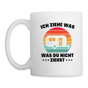 Ich ziehe was was du nicht ziehst Wohnwagen Camper - Tasse - Weiß - Links
