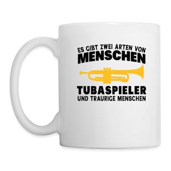 Tuba Zwei Arten von Menschen Tubaspieler Tubist - Tasse - Weiß - Links