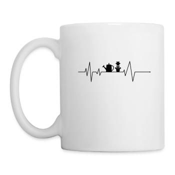 Gärtner Gartenfreunde Herzklopfende Garten - Tasse - Weiß - Links
