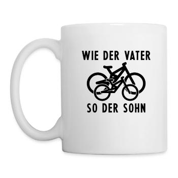 Wie der Vater so der Sohn - Mountainbike Fahrrad - Tasse - Weiß - Links