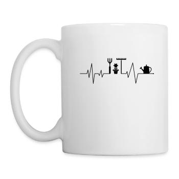 Gärtner Gartenfreunde Herzklopfende Garten - Tasse - Weiß - Links