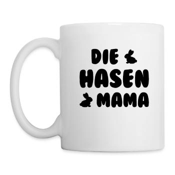 Die Hasen Mama Hase Kaninchen Mutter Haustier - Tasse - Weiß - Links