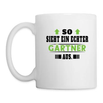 Gärtner Gartenbau Landschaftsbau Hobbygärtner - Tasse - Weiß - Links