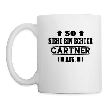 Gärtner Gartenbau Landschaftsbau Hobbygärtner - Tasse - Weiß - Links
