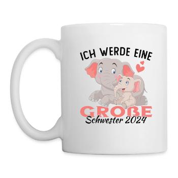 Ich Werde eine Große Schwester 2024 - Tasse - Weiß - Links