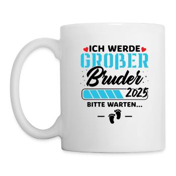 Ich werde Großer Bruder 2025 - Tasse - Weiß - Links