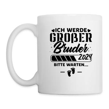 Ich werde Großer Bruder 2024 - Tasse - Weiß - Links