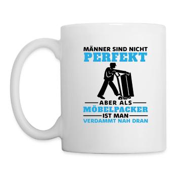 Möbelpacker Umzugshelfer Geschenkhumor - Tasse - Weiß - Links