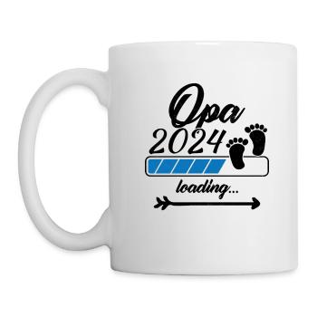 Opa in 2024 bitte warten - Tasse - Weiß - Links
