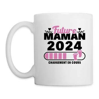 Future maman 2024 chargement en cours - Mug blanc - blanc - Gauche