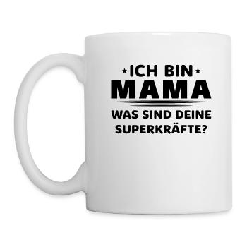 Meine Superkraft? Mama - Tasse - Weiß - Links