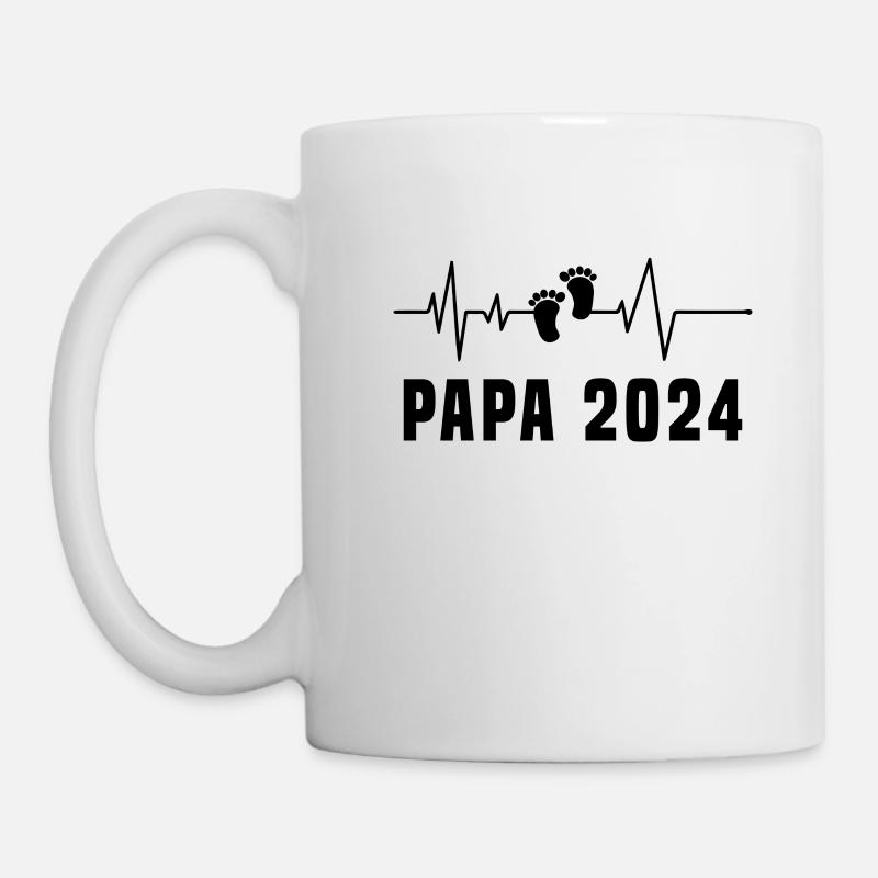 Papa 2024 Frequenz Herschlag Der Papa zum Vatertag - Tasse - Weiß