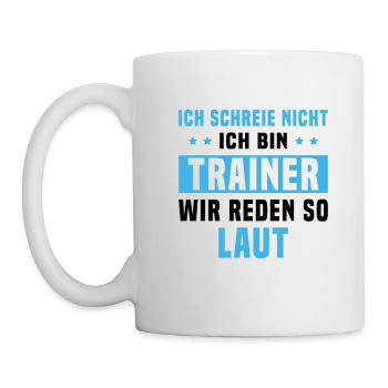 Männertrainer Geschenkidee Trainer Geschenk - Tasse - Weiß - Links