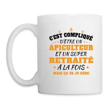 Un Apiculteur et un Super Retraité Cadeau Humour - Mug blanc - blanc - Gauche