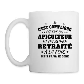 Un Apiculteur et un Super Retraité Cadeau Humour - Mug blanc - blanc - Gauche