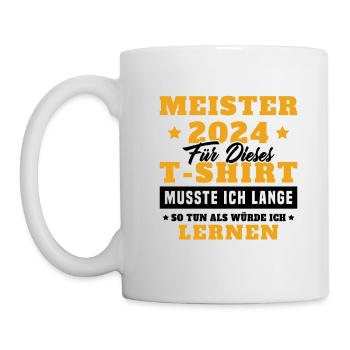 Meister 2024 Mechaniker Meistertitel Geschenk - Tasse - Weiß - Links