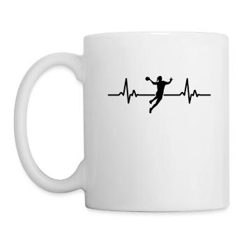 Handball Handballerin Herzschlag - Tasse - Weiß - Links