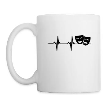 Drama Masks Theatre Heart palpitations - Mug - white - Left