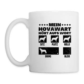 Hovawart Hundekunststücke Bauernhof Hovawart - Tasse - Weiß - Links