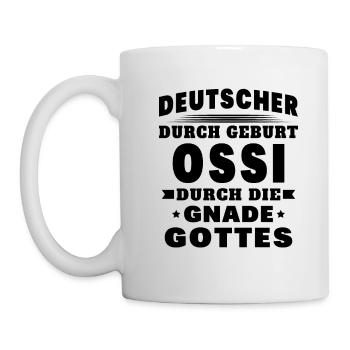 Ossi Ostdeutscher Sachsen - Tasse - Weiß - Links
