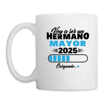 Ich werde 2025 ein großer Bruder sein - Tasse - Weiß - Links