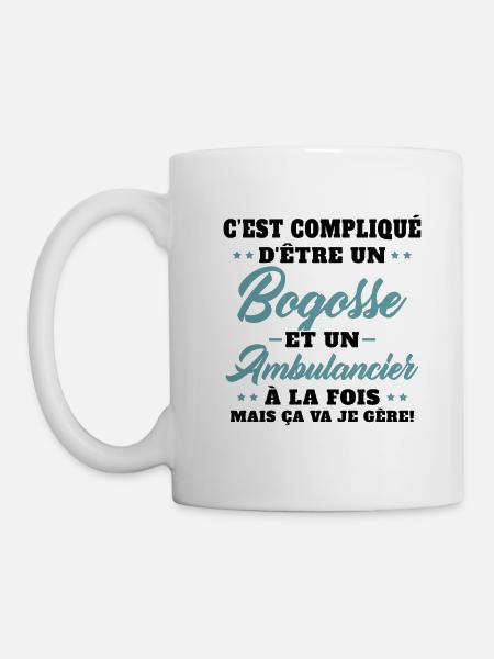 ambulancier bogosse Cadeau humour ambulance - Mug blanc - blanc