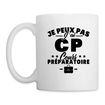 je peux pas j'ai CP rentréee des classes école - Mug blanc - blanc - Gauche