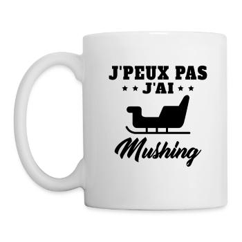 J'peux pas Mushing Chiens Traineau Cadeau Musher - Mug blanc - blanc - Gauche