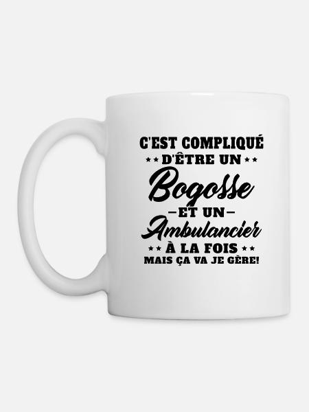 ambulancier bogosse Cadeau humour ambulance - Mug blanc - blanc