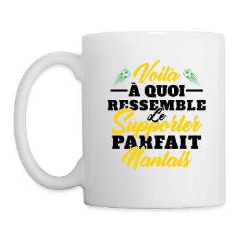 Supporter Nantais Cadeau Foot-ball Club Nantes - Mug blanc - blanc - Gauche