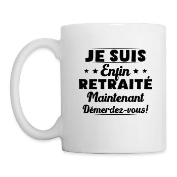 Futur retraité : Je suis enfin retraité maintenant - Mug blanc - blanc - Gauche