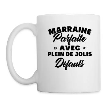 Marraine parfaite avec plein de jolis défauts - Mug blanc - blanc - Gauche