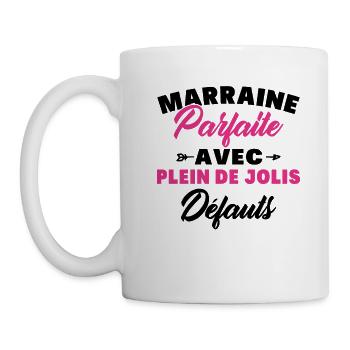 Marraine parfaite avec plein de jolis défauts - Mug blanc - blanc - Gauche
