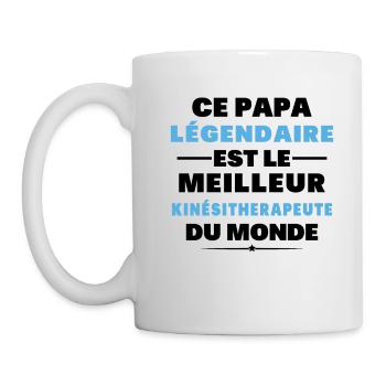 Papa Légendaire est le Meilleur Kinésithérapeute - Mug blanc - blanc - Gauche