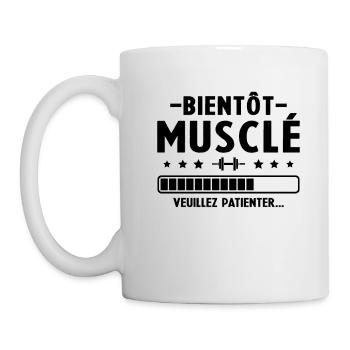 Bientot musclé veuillez patienter humour homme - Mug blanc - blanc - Gauche
