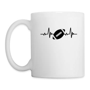 Beat heart rugby club supporter - Mug - white - Left