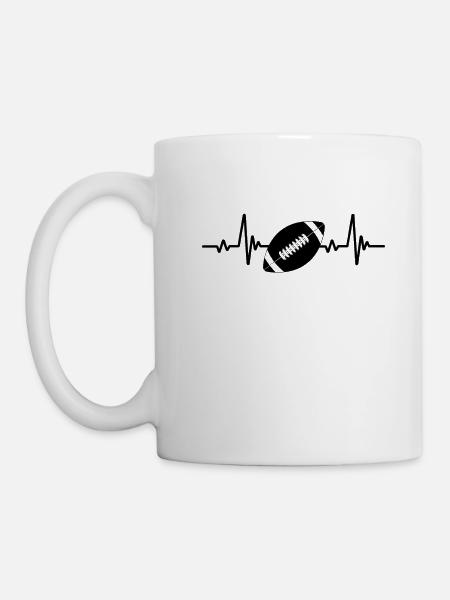 Beat Heart Rugby-Club-Unterstützer - Tasse - Weiß