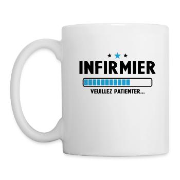 Infirmier veuillez patienter - Mug blanc - blanc - Gauche