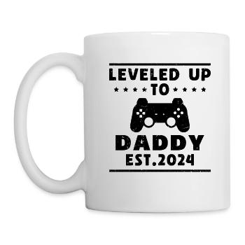 Leveled up to Daddy 2024, Dad Gift 2024 - Mug - white - Left