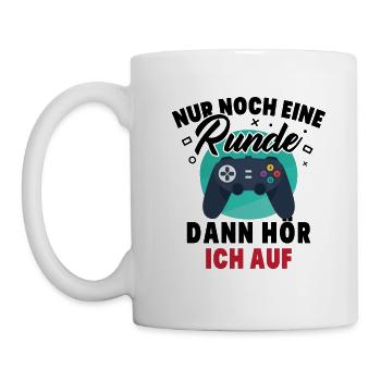 Nur noch eine Runde dann hör ich auf - Tasse - Weiß - Links