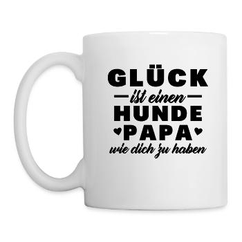 Hundepapa Hund Hundemensch Papa Vatertag Geschenk - Tasse - Weiß - Links