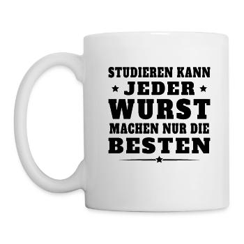 Bester Metzger Humor Metzgerei Gesche - Tasse - Weiß - Links